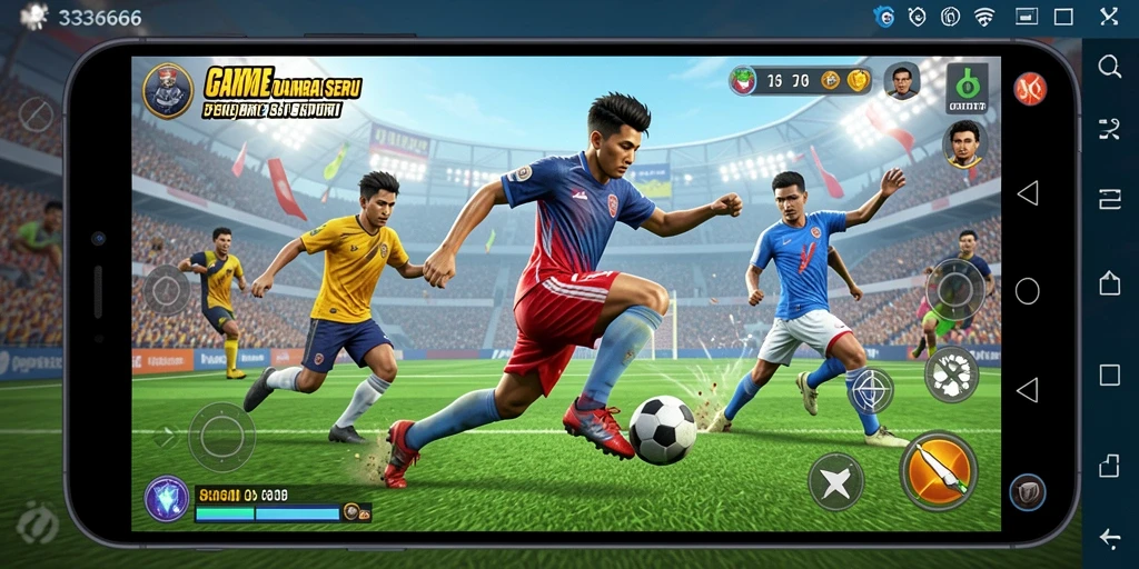 Screenshot dari gameplay <strong>333666</strong> yang menampilkan aksi olahraga yang seru.