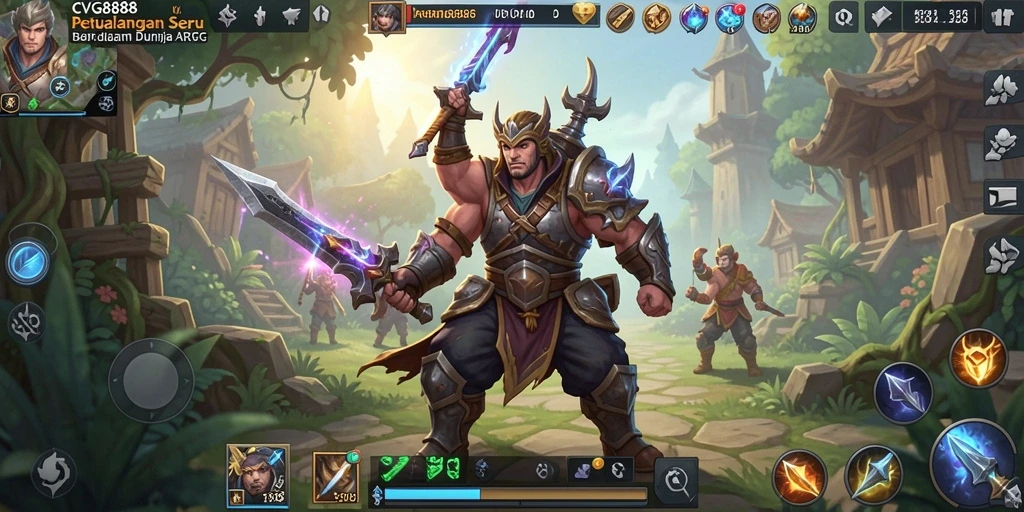 Screenshot CVG8888 menampilkan aksi seru dalam pertempuran ARPG.
