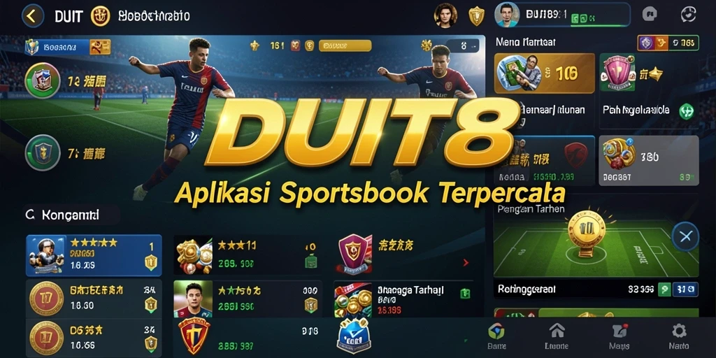 Tangkapan layar utama DUIT8 menampilkan fitur taruhan yang menarik.