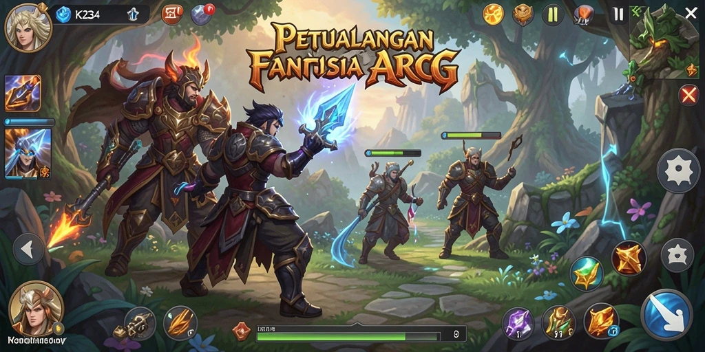 Gameplay K234 menampilkan pertempuran epik dan eksplorasi dunia fantasi.