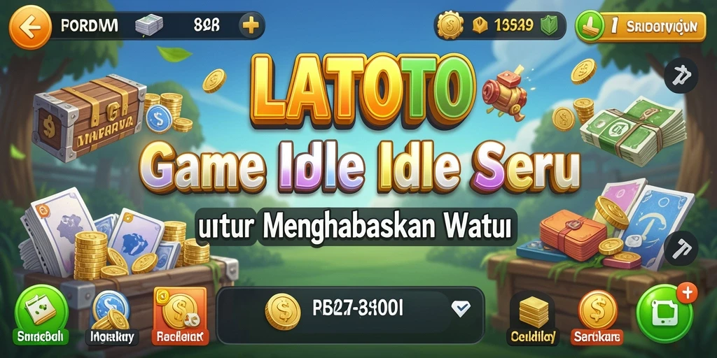 Screenshot utama LATOTO menampilkan gameplay Idle yang menarik dan berwarna.