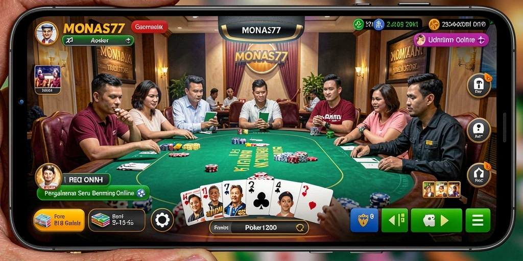 Tampilan gameplay MONAS77 yang seru dan mendebarkan.