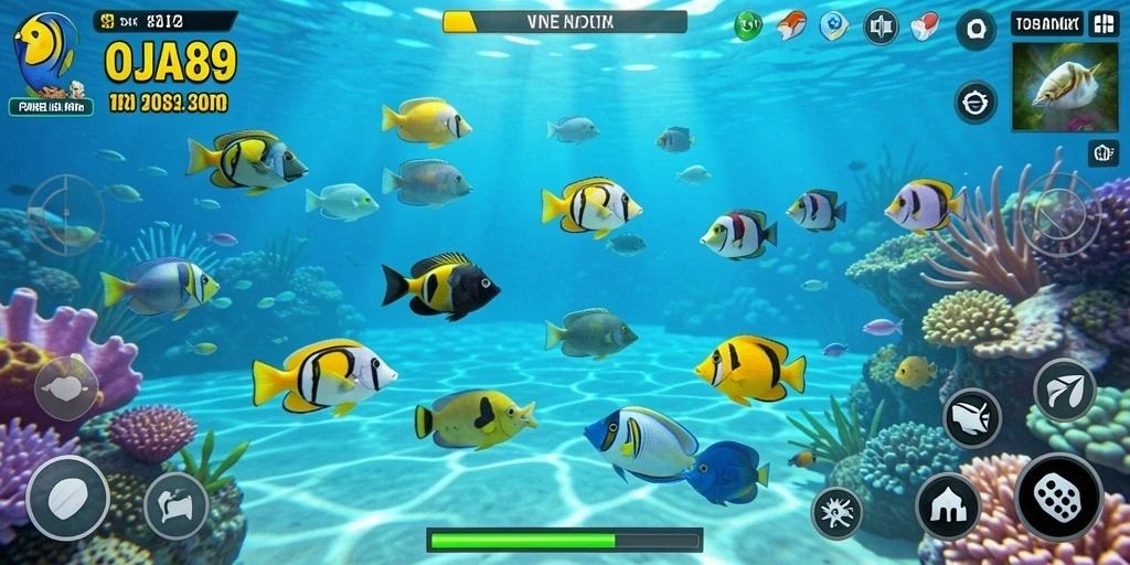 Tangkapan layar dari gameplay seru OJA89 di lautan.