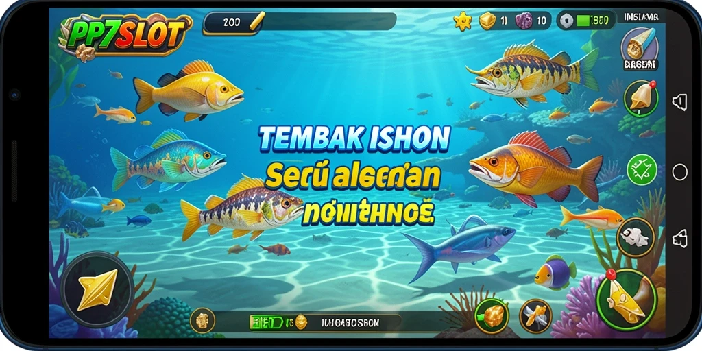 Tampilan gameplay seru PP7SLOT saat berburu ikan.