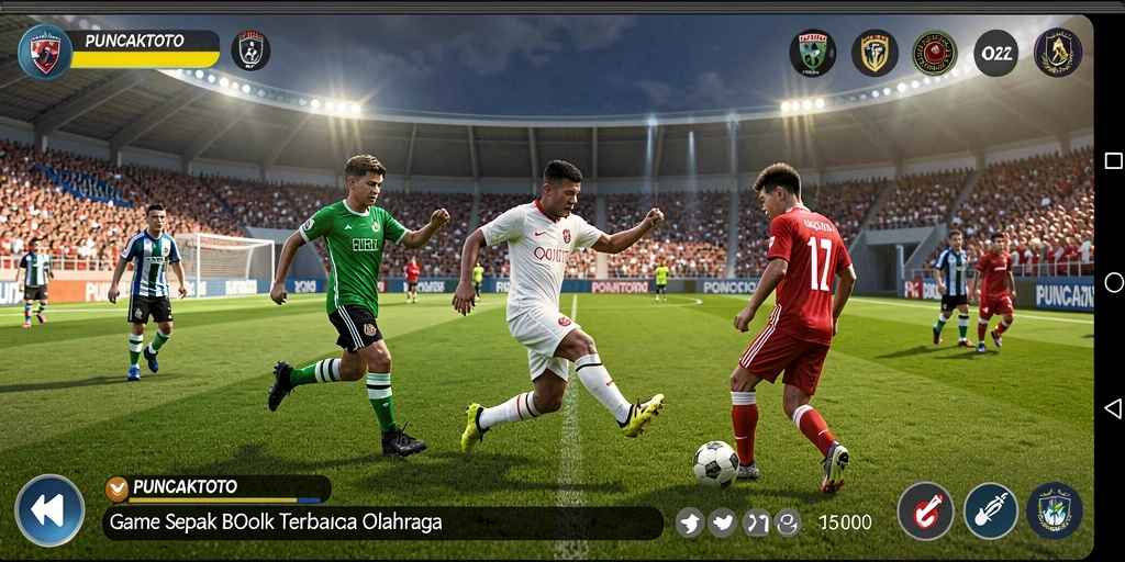 Tampilan menarik saat pertandingan sepak bola dalam PUNCAKTOTO.