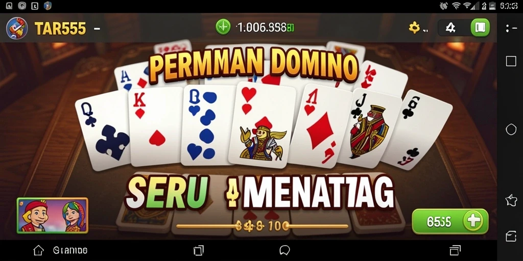 Tangkapan layar TAR555 menunjukkan serunya gameplay Domino yang menantang.