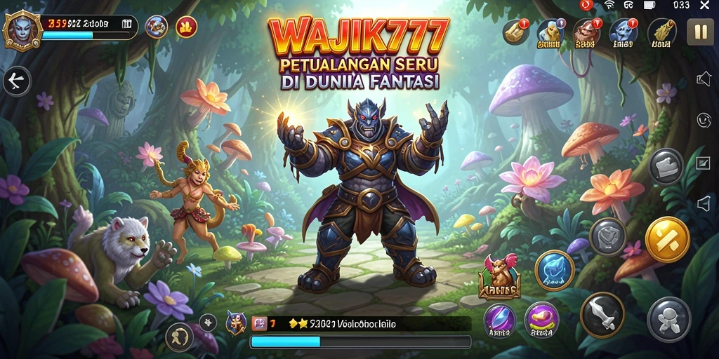 Tampilan seru gameplay WAJIK777 di dalam dunia petualangan.