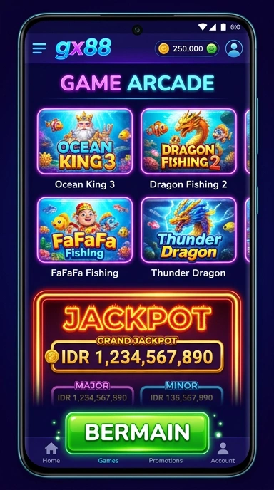 Tampilan utama gx88 dengan daftar aplikasi terbaru.